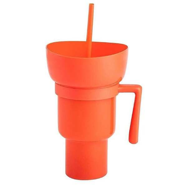 Stadium Tumbler Popcorn Cup Snack Cup Multifunctional Cup - 1000ml Orange