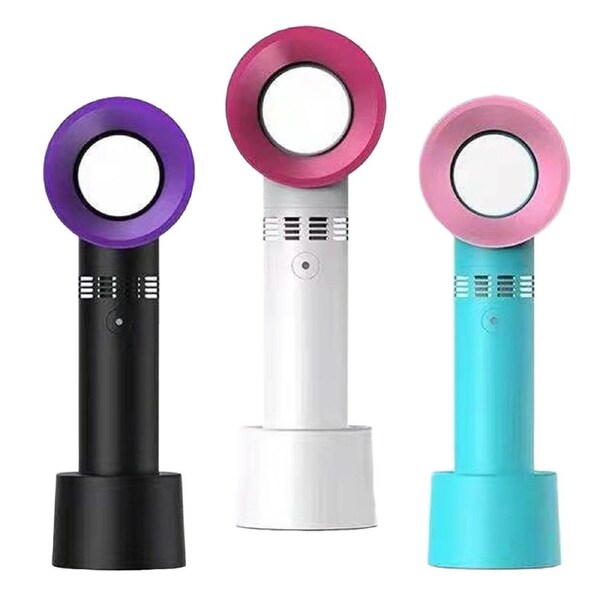 Handheld USB Air Conditioning Fan Lashes Dryer Eyelash Extension Glue Blower Black