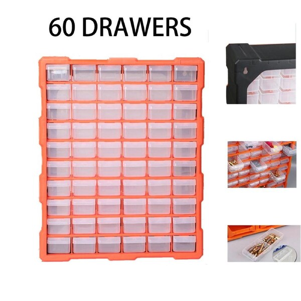 Parts Storage 22-60 Drawers Tool Organizer Box Divider Garage Workshop 60 Drawers