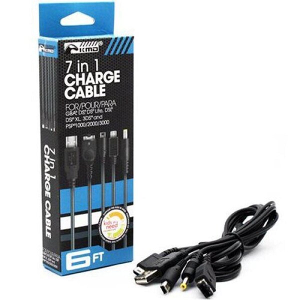 Universal 7 in 1 Portable Charge Cable for GBA, DS, DS Lite, Dsi, Dsi XL, 3DS, PSP