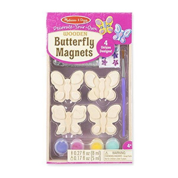 Decorate-Your-Own Wooden Butterfly Magnets Craft Kit