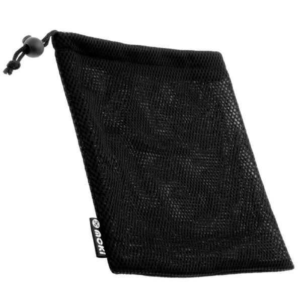 Moki Air-Mesh Drawstring Bag in Black