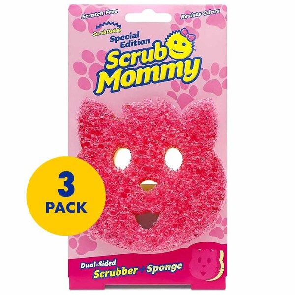 Scrub Mommy Sponge - Pink Cat Special Edition (3 Pack)