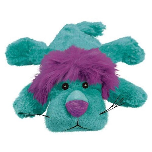 Cozie King the Purple Haired Lion, Small Dog Toy, Blue