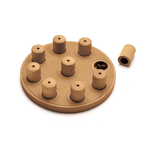 Smart Wooden Interactive Dog Toy (Brown)