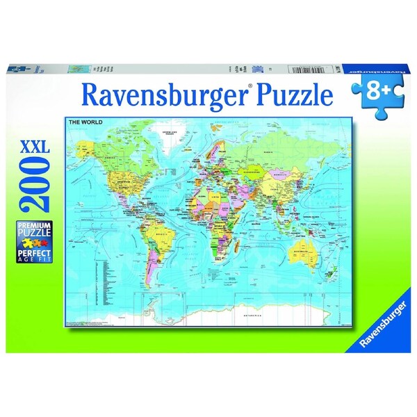 Map of the World Jigsaw Puzzle, 200 Piece