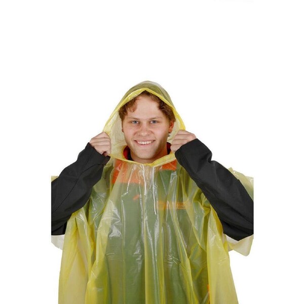 8PK Wildtrak Emergency Poncho Reusable Lightwieght 132x203cm Assorted
