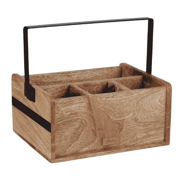 James Condiment & Cutlery Caddy Natural / Black