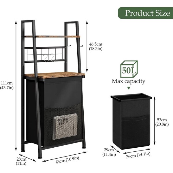 2-Tier Laundry Hamper Sorter with Removable Bags for Home