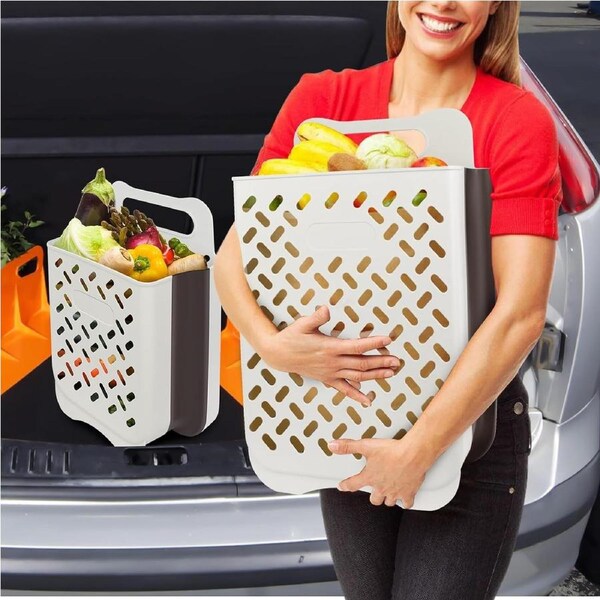2-Pack Large Foldable Laundry Hampers for Bedroom & Bathroom