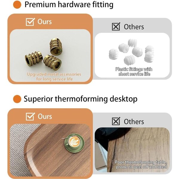 Square Coffee Table Nest Set - 2 Wood Nesting Tables for Living Room
