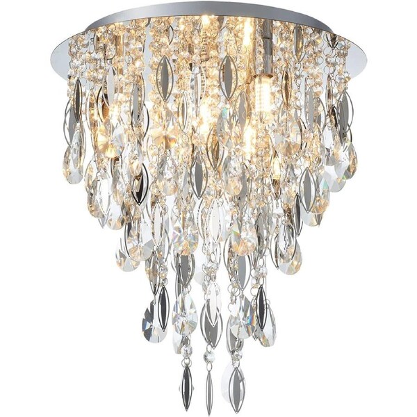Modern Crystal Chandelier for Bedroom, Kitchen, Hallway 35x38cm