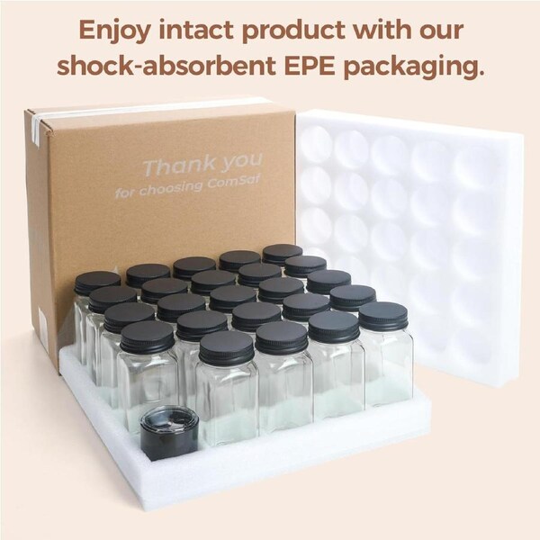 24pcs 4oz Spice Jars with Metal Lids and 93 Labels Set