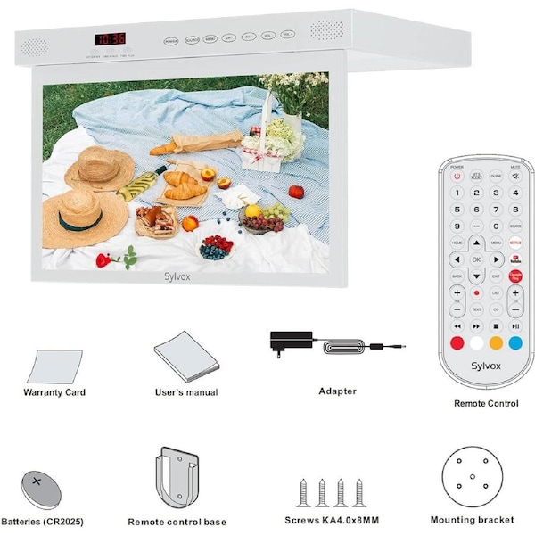 15.6" Under Cabinet Kitchen TV - Smart WiFi Bluetooth 1080p