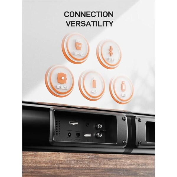 2-in-1 Separable Soundbar with Built-In Subwoofer for TV