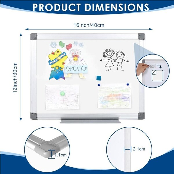 Magnetic Small Dry Erase Board 40x30cm for Office School