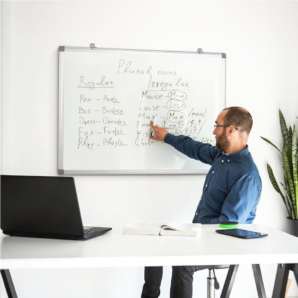 Large Magnetic Dry Erase Board 90x60cm for Home and Office