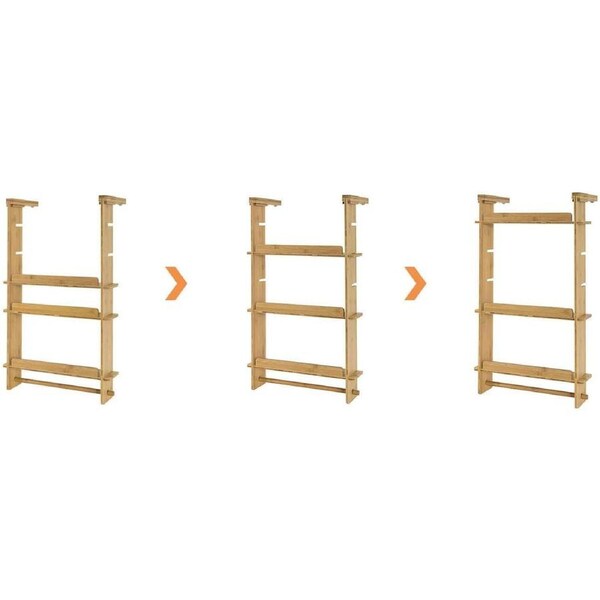 Adjustable Kitchen Spice Jars Hanging Storage Rack