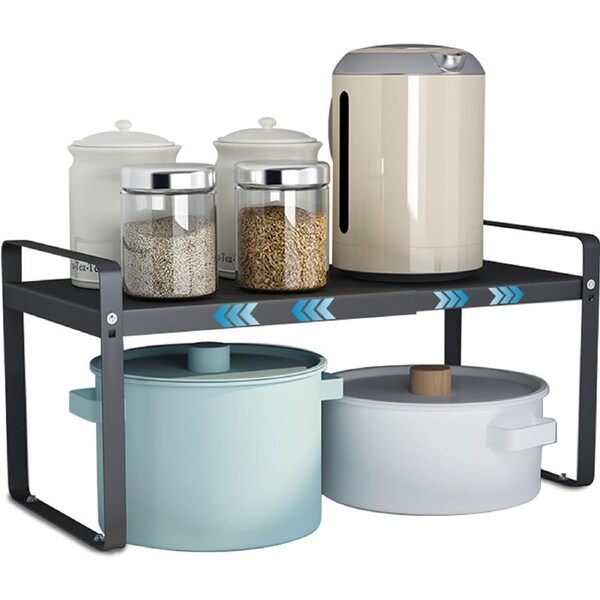 Expandable Cabinet Shelf Organizer Rack for Kitchen Bathroom