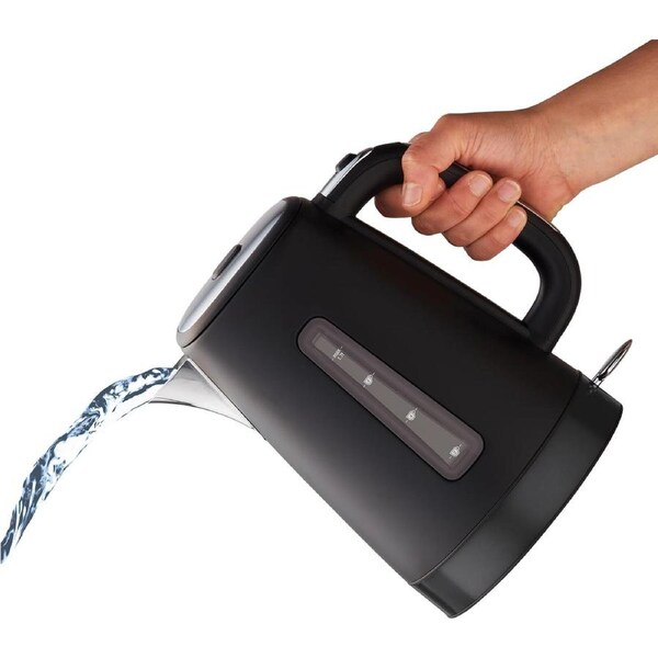 Brooklyn Kettle 1.7L Quiet Boil Blue Light Swivel Base Black