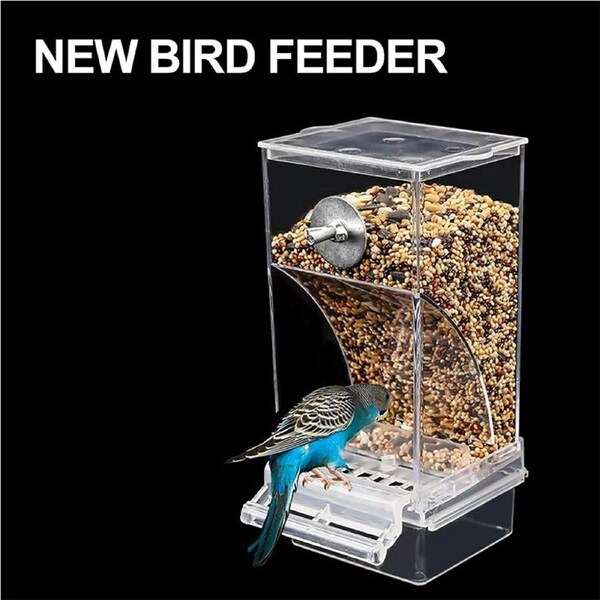 Splash-Proof Automatic Bird Feeder for Parakeet and Canary