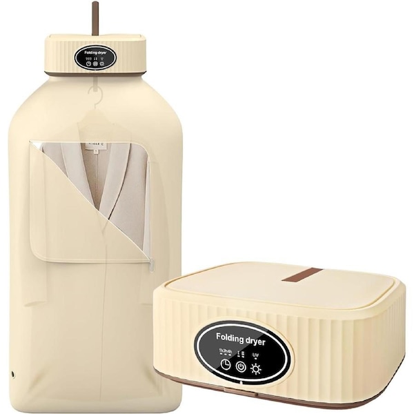 Compact 600W Portable Clothes Dryer with Timer for Travel and Home