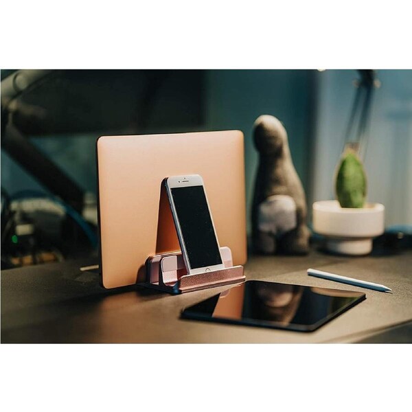 Upgraded Vertical Laptop Stand Double Holder Fits All Brands