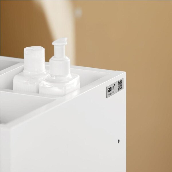 White Bathroom Storage Cabinet with 3 Drawers