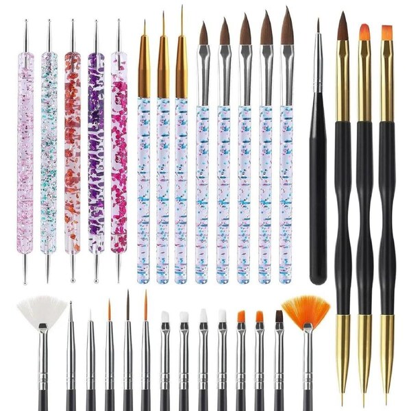 31Pcs Nail Art Brushes and Dotting Tools