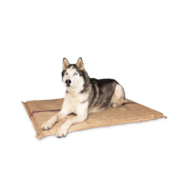 Hessian Foam Dog Mat - Medium
