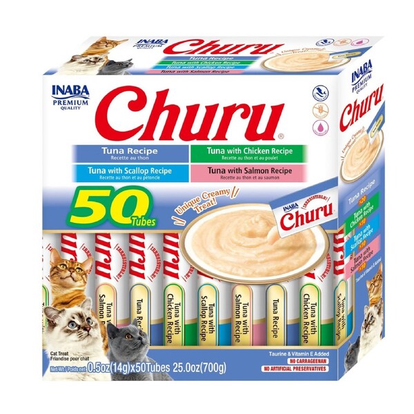 Cat Churu Puree Tuna Varieties Tub, 50 Pack