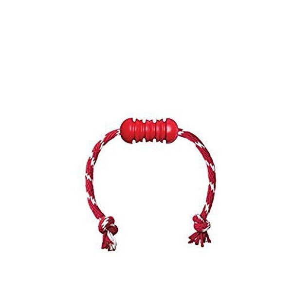 Dental with Rope, Dog Toy, Medium, Red