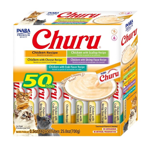 Cat Churu Puree Chicken Varieties Tub, 50 Pack