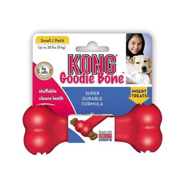 Goodie Bone Dog Toy, Small, Red