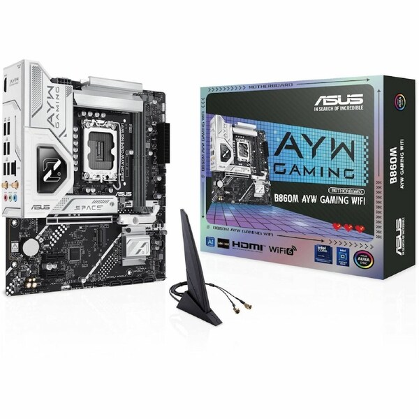 Asus B860M AYW GAMING WIFI Gaming Desktop Motherboard - Intel B860 Chipset - Socket LGA-1851 - Micro ATX - Core Ultra Processor Supported - 128 GB -
