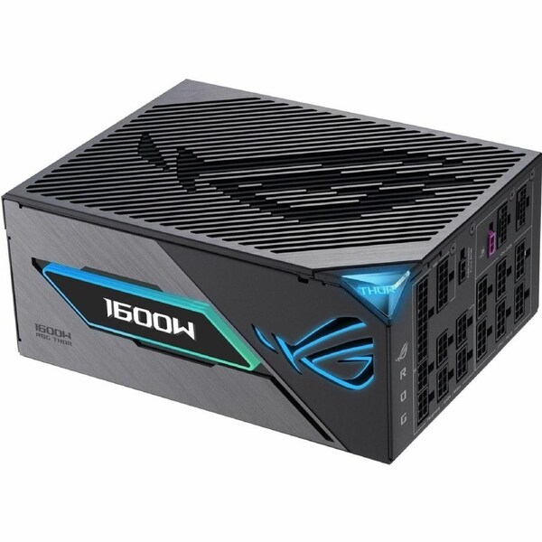 Asus ROG ROG Thor ROG THOR 1600W Titanium III ATX 3.1, ATX12V Power Supply - 1.60 kW - Internal - 120 V AC, 230 V AC Input - 3.3 V DC Output - Active