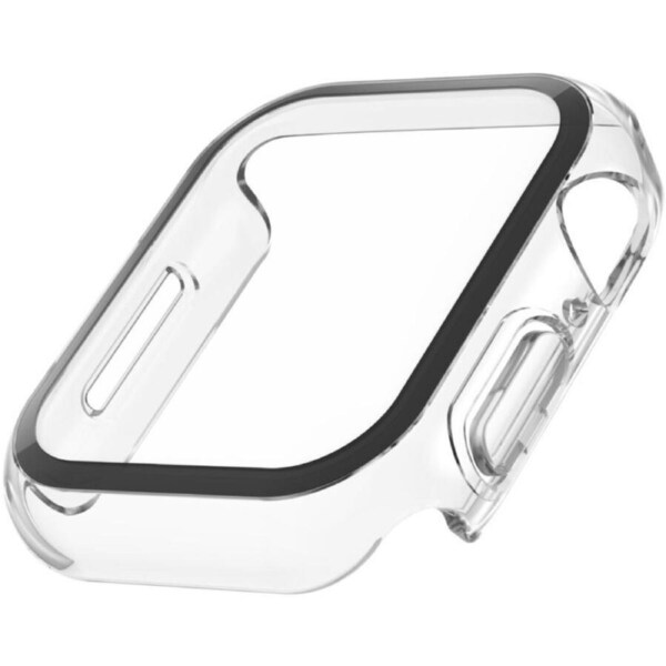 SF Apple Watch 40/41mm Series 7 SE 6 5 4 Bumper Case w/Built-In Tempered Glass SP CLEAR