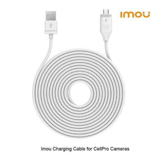 Imou Waterproof Charging Cable for Cell Pro Security System Wi-Fi Camera FWC10 - White White