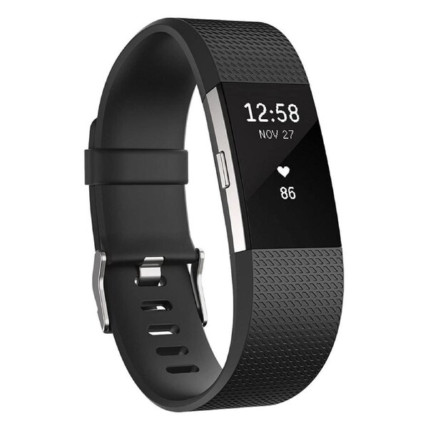 Fitbit Charge 2 Sports Band Large FB160SBBKL - Black Black