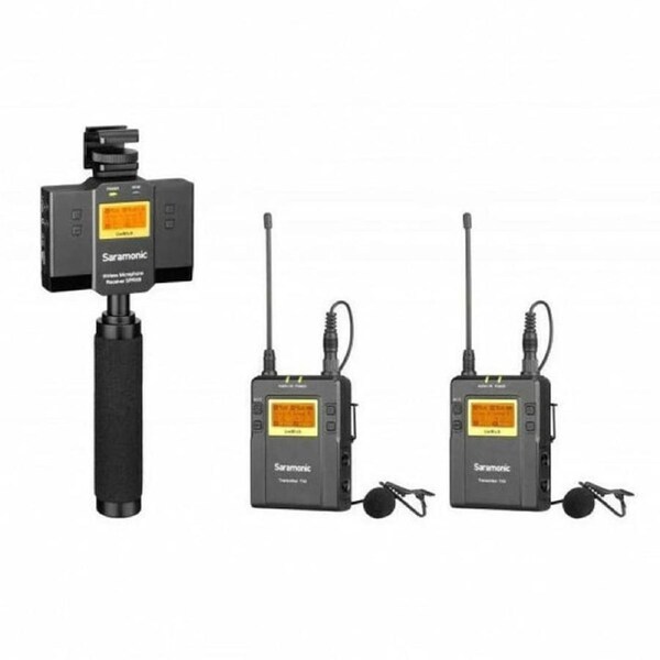 Saramonic Receiver UHF Wireless Microphone Kit UwMic9 TX9+TX9+SP-RX-9 Black