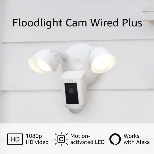 Ring Floodlight Cam Wired Plus - White White