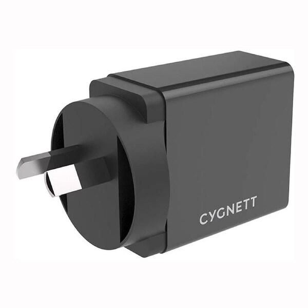 Cygnett PowerPlus 12W Wall Charger + 1.5M Lightning to USB-A Cable (MFi-Certified) - Black Black
