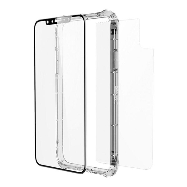 Zagg InvisibleShield Glass+ Front and Back Screen Protection Full Body with Bumper Case for iPhone X/Xs Clear