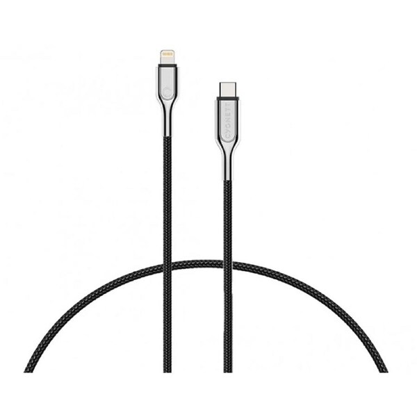 Cygnett Armoured Lightning to USB-C 2M Cable CY2801PCCCL (MFi-Certified) - Black Black