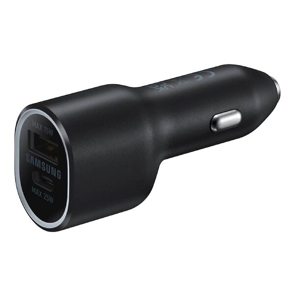 Samsung 40W Dual Port USB-C & USB-A Car Charger - Black Black