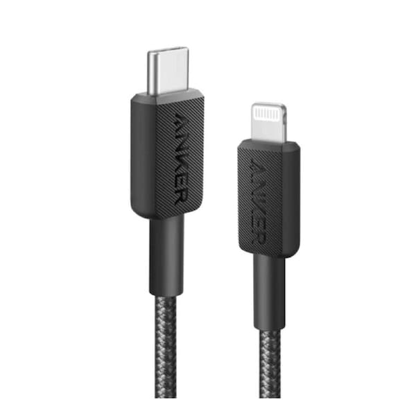 Anker 322 USB-C to Lightning Cable (0.9m Braided) - Black Black