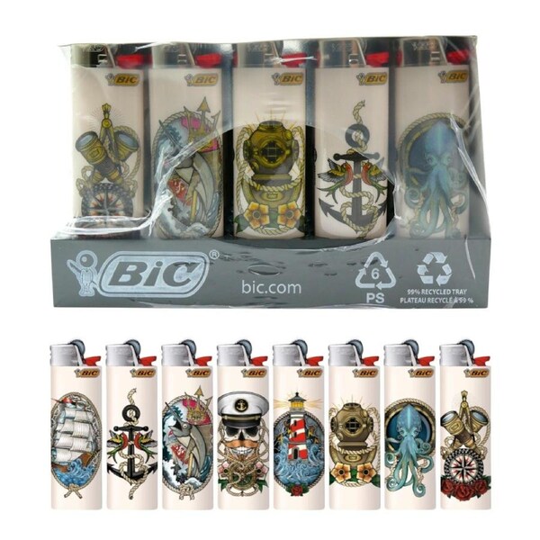 50x BIC Maxi Sailor Ship Lighters Special Edition Pocket Lighters