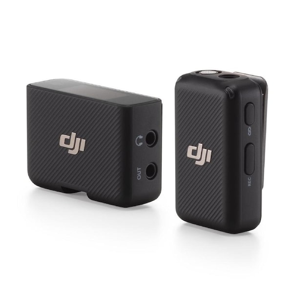 DJI Mic (1 Transmitter + 1 Receiver) Wireless Microphone (For Android, iPhone, PC, Camera) Black