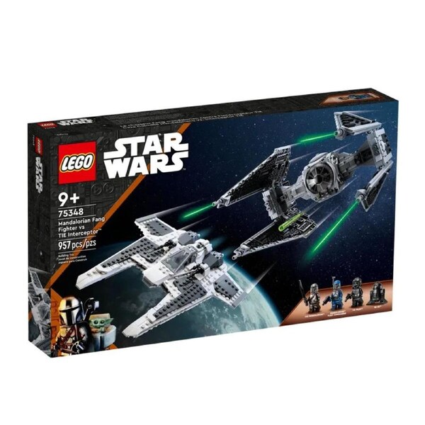 LEGO Star Wars Mandalorian Fang Fighter vs. TIE Interceptor (75348) Black