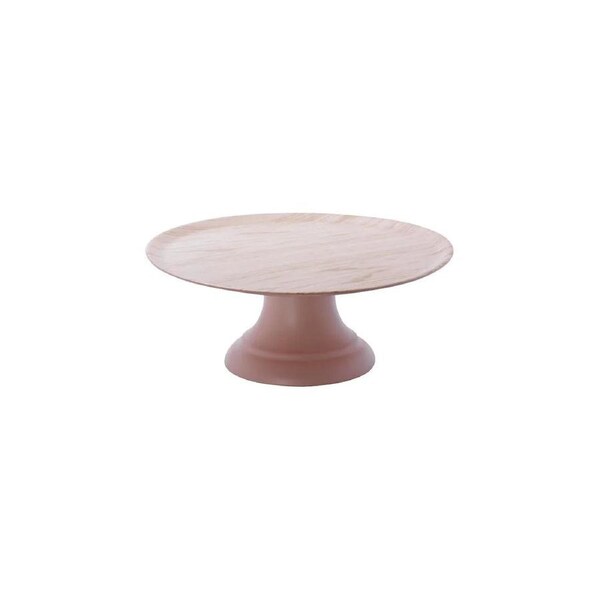 Chef Inox Cake Plate With Stand Melamine 297x110mm Wood Grain